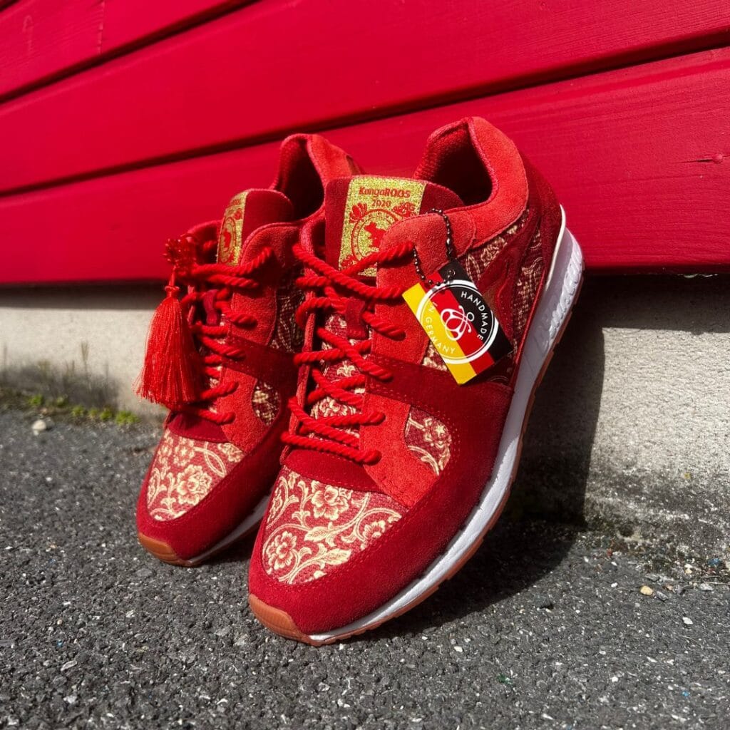 Présentation de la Kangaroos nouvel an chinois 2020, vue sur l'avant des deux pieds