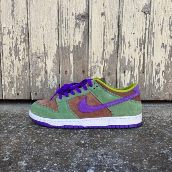 Sneakers Nike Dunk SB Veneer homme vert et violet vue profil