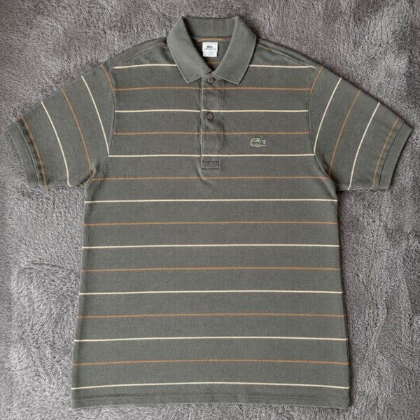 Polo Lacoste vintage homme à rayures taille XL