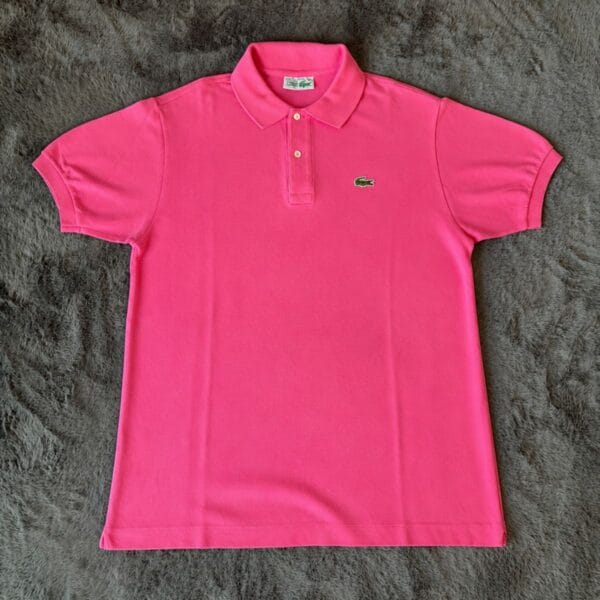 Polo Lacoste rose homme taille L
