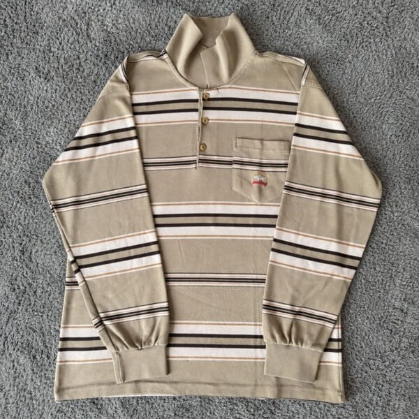 Polo Paul & Shark Yachting vintage beige rayé homme